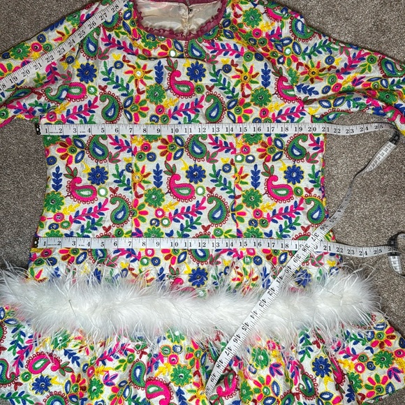 Vintage Long Sleeve Mirrored Mini Dress - Picture 17 of 17